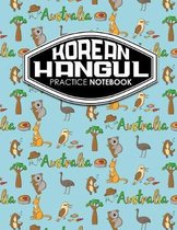 Korean Hangul Practice Notebook