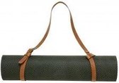 YOGA lederen band voor yoga mat l.bruin