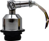 Retro Light - Industriële wandlamp met korte arm en half dunne houder - E27 - Chroom