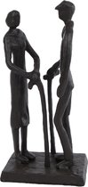 Sculptuur "Age" zwart metaal 7,5x5x16cm