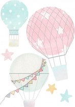 muursticker Sky Air Balloon junior 21 stuks