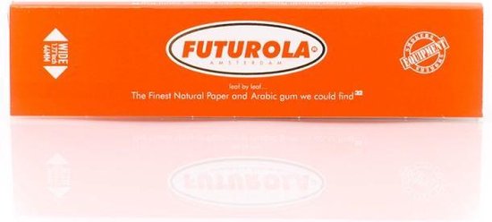 5x Futurola King Size Smoking Slim Vloei Oranje/ Rolling Papers Orange + 2x Filter Tip Book Small + 1x Aansteker