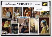 Johannes Vermeer – Luxe postzegel pakket (A6 formaat) : collectie van verschillende postzegels van Johannes Vermeer – kan als ansichtkaart in een A6 envelop - authentiek cadeau - kado - geschenk - kaart - meisje parel - delft - Nederlands - melk