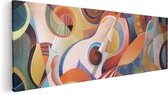 Artaza Canvas Schilderij Kleurrijke Gitaar Achtergrond - Abstract - 120x40 - Groot - Foto Op Canvas - Canvas Print