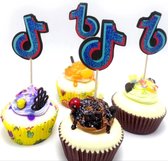 Tik Tok Cupcake versiering/Verjaardag/Themafeest/Tienerfeest