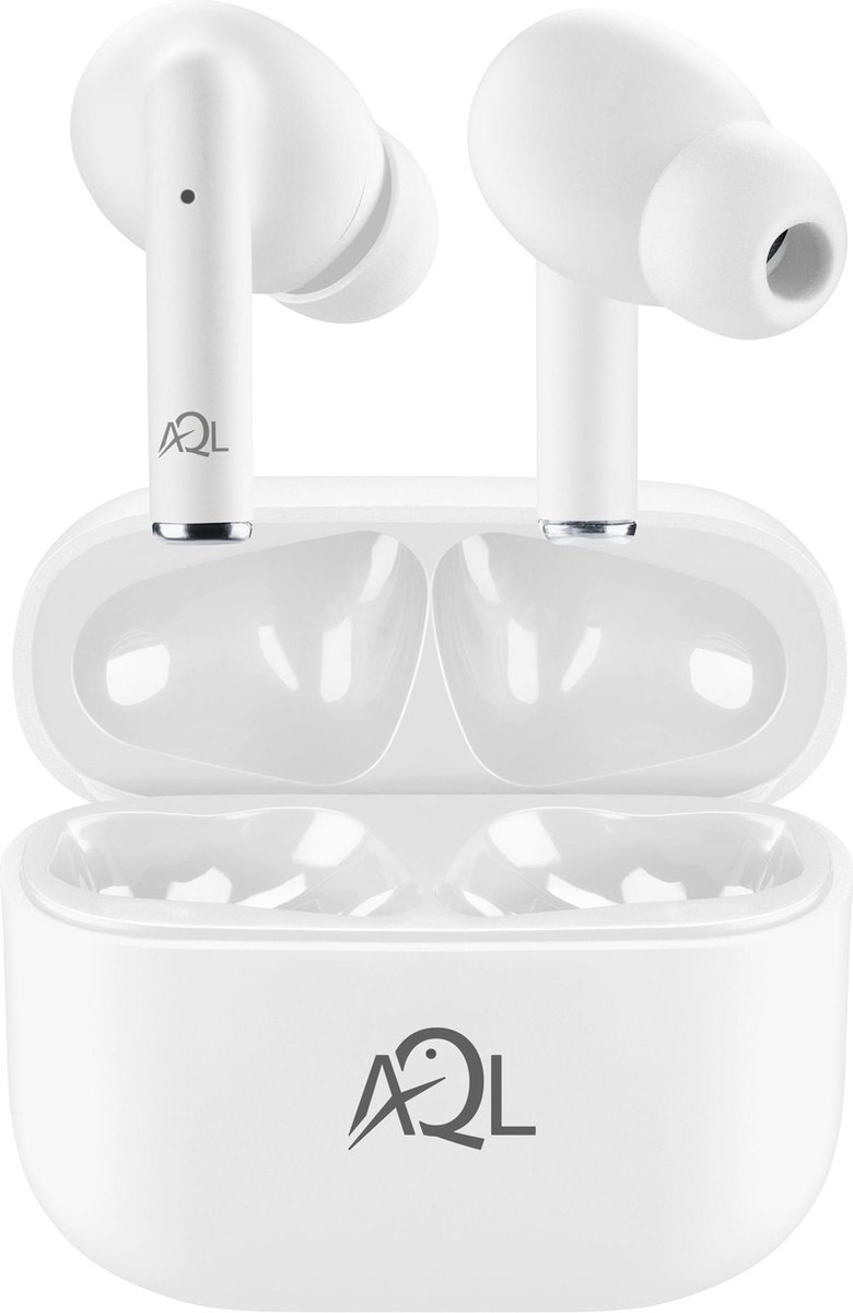 AQL Road Headset True Wireless Stereo (TWS) In-ear Oproepen/muziek Bluetooth Wit
