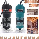 TBG™2300W 30000Rpm Hout Elektrische Hand Trimmer Houtbewerking Graveren Steken Trimmen Hand Carving Machine Hout Router Schrijnwerkers Set Red EU Plug