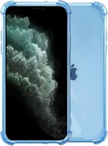 Smartphonica iPhone 11 Pro Max transparant siliconen hoesje - Blauw / Back Cover geschikt voor Apple iPhone 11 Pro Max