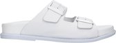 Tango | Hazel 1-b white leather footbed sandal - white sole | Maat: 41