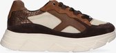 Tango | Kady fat 25-d brown multi sneaker - bone white sole | Maat: 36