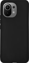 BMAX Essential matte case geschikt voor Xiaomi Mi 11 Hoesje - Dun en beschermend telefoonhoesje - Case - Beschermhoesje - Telefoonhoesje - Hard case - Telefoonbescherming - Zwart