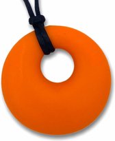 Chewzoo® - Bijtketting Stevig Goedkoop Basic - Kauwketting Cirkel - Oranje
