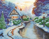 Diamond Painting LED Crystal Art - Christmas evening - 40x50 cm - partial painting