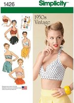 1950s Vintage Bra Tops Naaipatroon 1426 D5 Simplicity maat 30-38