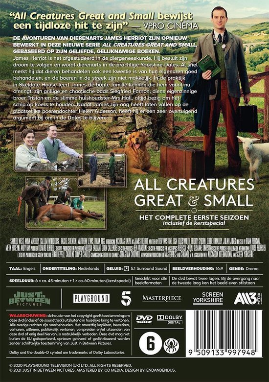 All Creatures Great And Small - Seizoen 1 (DVD) (inclusief Kerstspecial) - James Herriot
