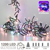 Kerstverlichting - Kerstboomverlichting - Clusterverlichting - Kerstversiering - Kerst - 1200 LED's - 24 meter - Multicolor