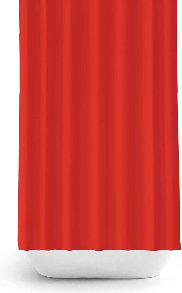 Zethome - Effen Rood Douchegordijn Extra Breed - 240x200 cm - Waterdicht Polyester - Sneldrogend - Anti Schimmel - Rood