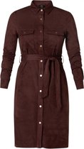 YESTA Valya Jurk - Velvet Wine - maat 1(48)