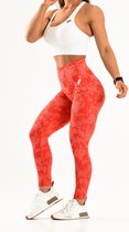 Leggings de sport camo sauvages pour femmes - résistant aux squats, camouflage élégant et taille haute - rouge / rouge