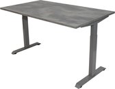 OrangeLabel Desk 120x80. Onderstel grijs en blad Oxyd. Hoogte instelbaar van 62-84cm