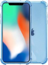 Smartphonica iPhone X/Xs transparant siliconen hoesje - Blauw / Back Cover