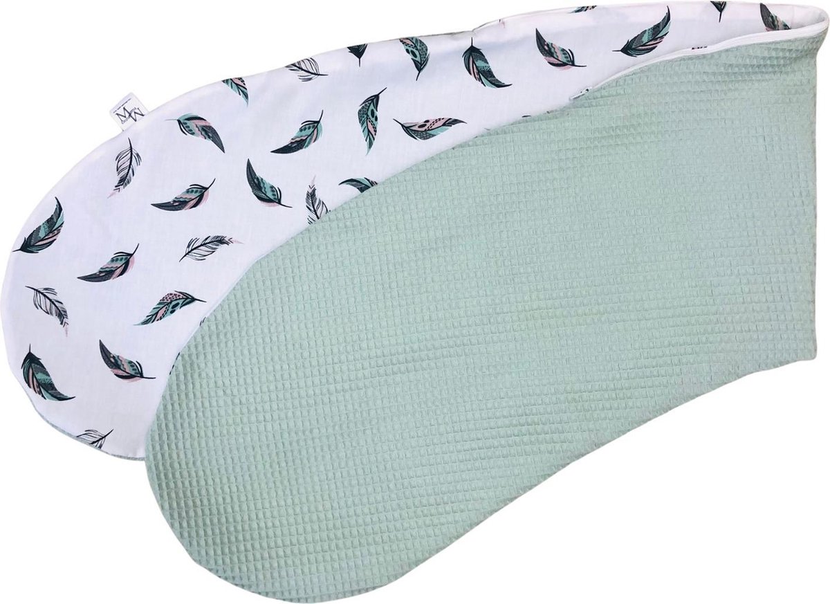 Goedkoopste Mauties Mama - Voedingskussenhoes 130cm - Bambino kussenhoes - Yuma veren mint