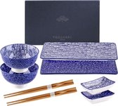 Sushi servies 2 personen - Geschenkset - Vancasso Blauw