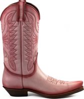 Mayura Boots 1920 Roze/ Spitse Cowboy Western Line Dance Dames Heren Laarzen Schuine Hak Echt Leer Maat EU 46