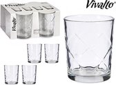 Glazenset Ruiten - (400 ml x 4)- voor Whiskey - Longdrink- Water