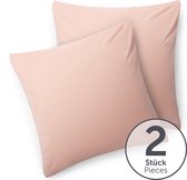 Blumtal - Set Van 2 Kussenslopen - Superzachte Premium Jersey Kussenhoes - 100% Katoen - 40 x 40 cm - Roze