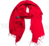 Sjaal Yakwol Nepal Effen Shawl - Helder rood