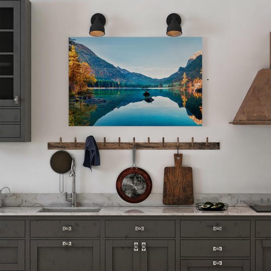 Artaza Peinture Sur Toile Lac Avec Des Arbres D'Automne - 60x40 - Photo Sur Toile - Impression Sur Toile