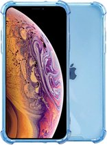 iPhone Xs Hoesje Shock Proof Siliconen Case Met Stootrand - Blauw - Smartphonica