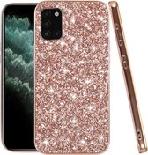 Hoesje geschikt voor Samsung Galaxy A21s - Roze - Glitters