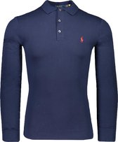 Polo Ralph Lauren  Polo Blauw Aansluitend - Maat XL - Heren - Herfst/Winter Collectie - Katoen;Elastaan