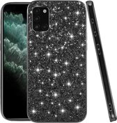 Hoesje geschikt voor Samsung Galaxy A21s - Zwart - Glitters