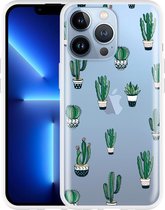 Geschikt voor Apple iPhone 13 Pro Hoesje Cactus - Designed by Cazy