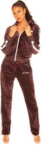 Velvet tracksuit bruin