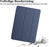 iPad 2021 Hoes Smart Cover - 10.2 inch - Trifold Book Case Leer Tablet Hoesje Blauw