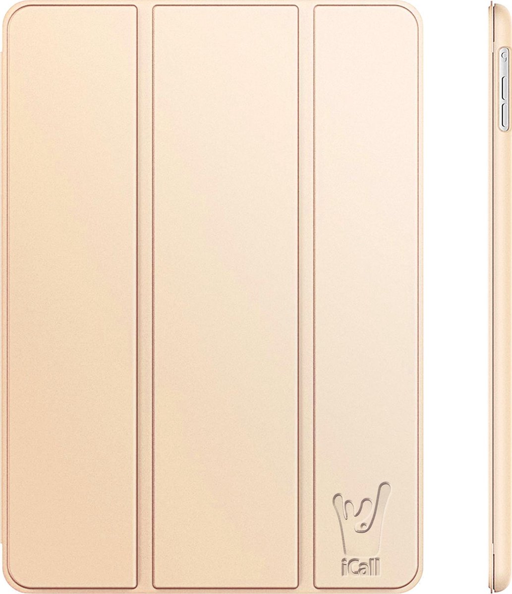 Hoes geschikt voor iPad 2022 / 2021 / 2020 10.2 inch - Trifold Book Case Kunstleer Tablet Hoesje Goud