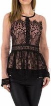 roze tuniek met kant  L/40