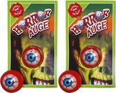 5x stuks kleverige horror oog/ogen voor horror/halloween feest thema feestartikelen en versiering