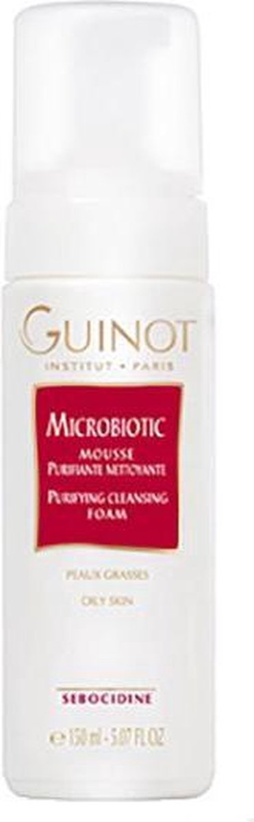 Guinot Schuim Guinot Face Care Purifying Schuim Microbiotic Cleansing Foam Vette Huid 150 Ml