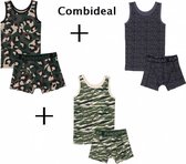 Funderwear - kleuter/kinder/tiener - Ondergoed sets - jongens - Safari - 2+1 = 3 sets - maat 104/110