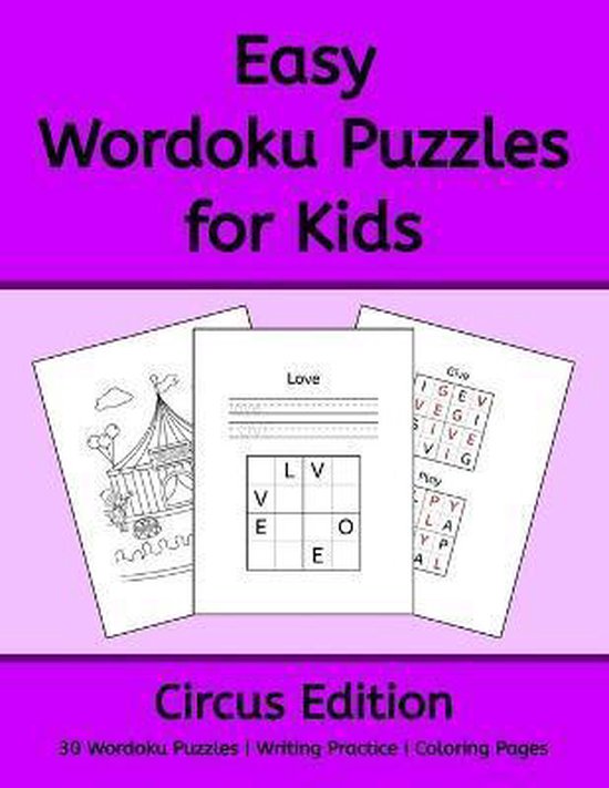 Easy Wordoku Puzzles for Kids - cover