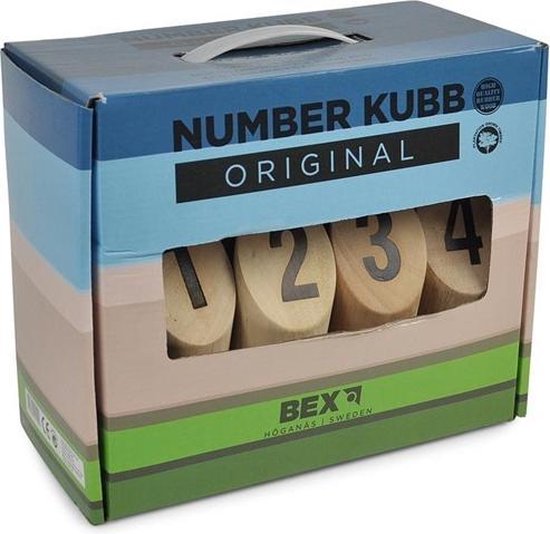 Bex Number Kubb Original Rubberhout