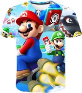 Kinder T-shirt_ maat 140-Super Mario Party thema