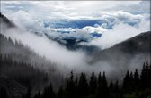 Walljar - Wolken Uitzicht - Muurdecoratie - Poster