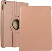 Case2go - Tablet hoes geschikt voor iPad 10.2 Inch - Draaibare Book Case Cover - Rosé-Goud