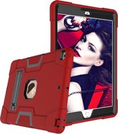 Case2go - Tablet hoes geschikt voor iPad 2021 - 10.2 Inch - Schokbestendige Back Cover - Hybrid Armor Case - Rood/Zwart